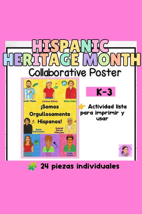 Poster Colaborativo "Somos orgullosamente hispanos"