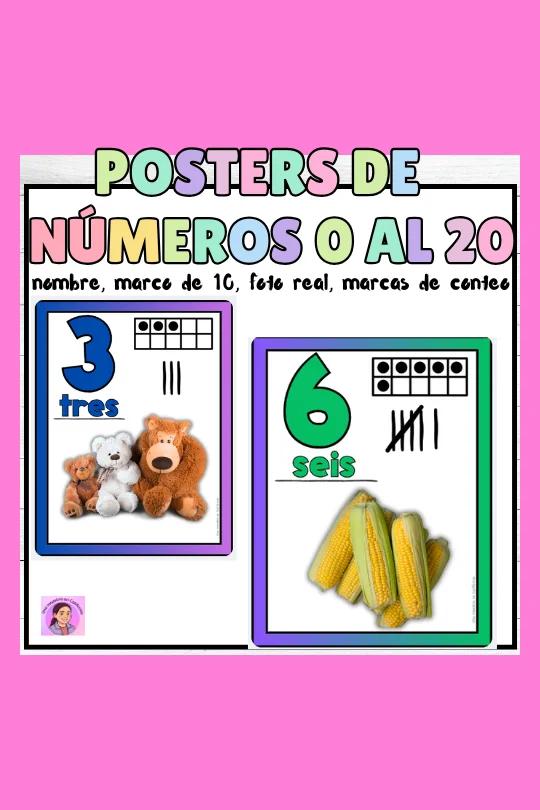 Pósters de números 0-20 Real photos