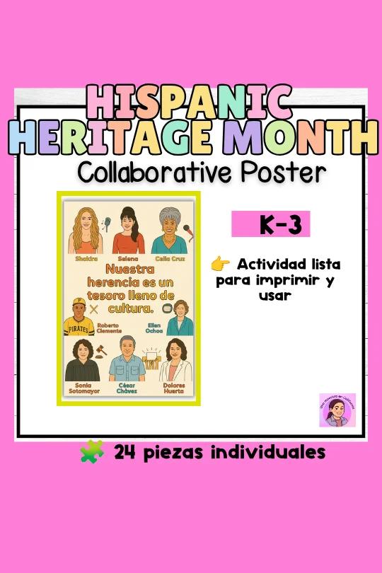 Poster Colaborativo "Nuestra Herencia es un tesoro"