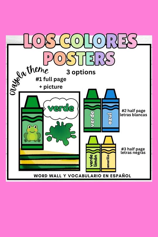 Posters los colores crayolas 1