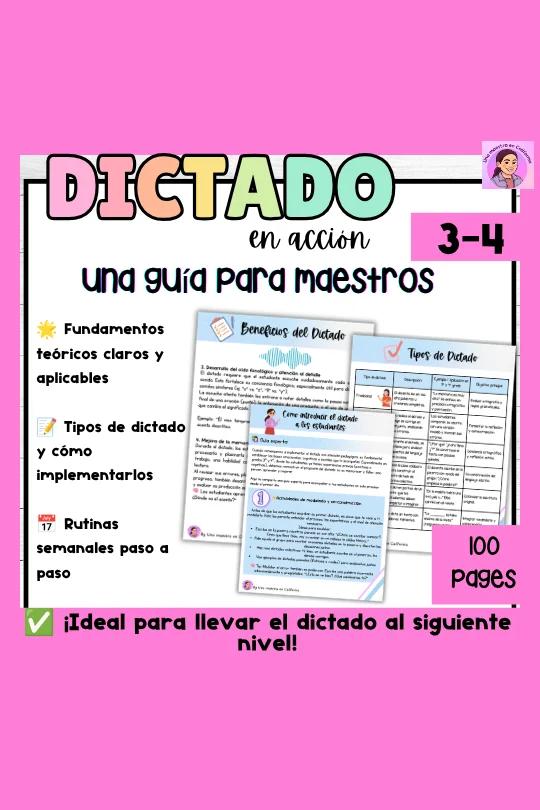 El Dictado-Teacher Guide for Dictation-Third and Fourth grade Guide for Teachers