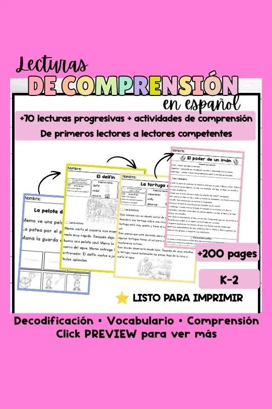 Colección de Lecturas de Comprensión en Español | 78 Lecturas K-2