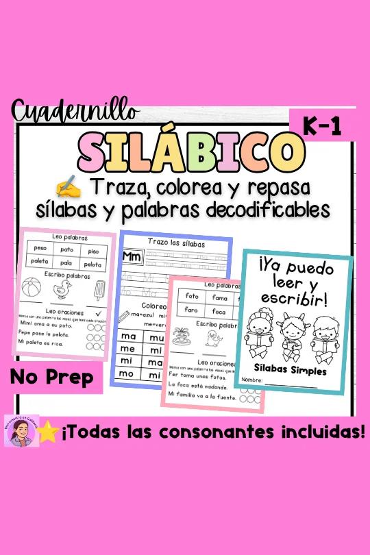 Sílabas- Las sílabas abiertas para K-1 - Práctica silábica y Fluidez lectora K-1