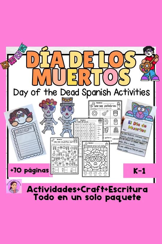Día de los muertos Activities- Day of the Dead Spanish Activities Crafts K-1